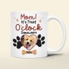 Custom Photo Gifts For Dog Mom Coffee Mug It's Treat O'clock Somewhere