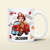 Custom Photo Gifts For Kid Firefighter Coffee Mug 05ohti061224
