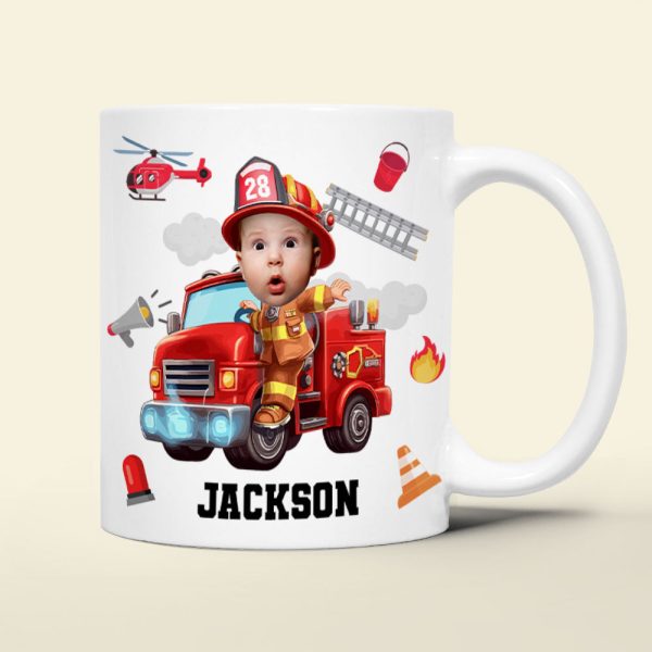 Custom Photo Gifts For Kid Firefighter Coffee Mug 05ohti061224