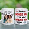 Custom Photo Gifts For Mom Coffee Mug Happy Mother's Day From Your Personal Tech Support Funny Gifts