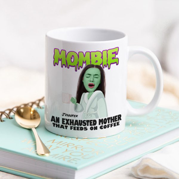 Custom Photo Gifts for Mom Coffee Mug Mombie An Exhausted Mother
