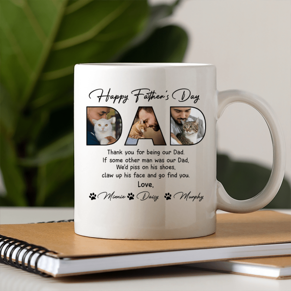 Custom Photo Happy Father's Day For Cat Lover Mug TH10 N304 890907