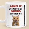 Custom Photo Home Is Where The Pet Hair Sticks To Everything But The Pet - Dog & Cat Personalized Custom Mug - Gift For Pet Owners, Pet Lovers