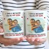 Custom Photo I Smile Because You Are My Daughter Son Grandkid - Personalized Mug