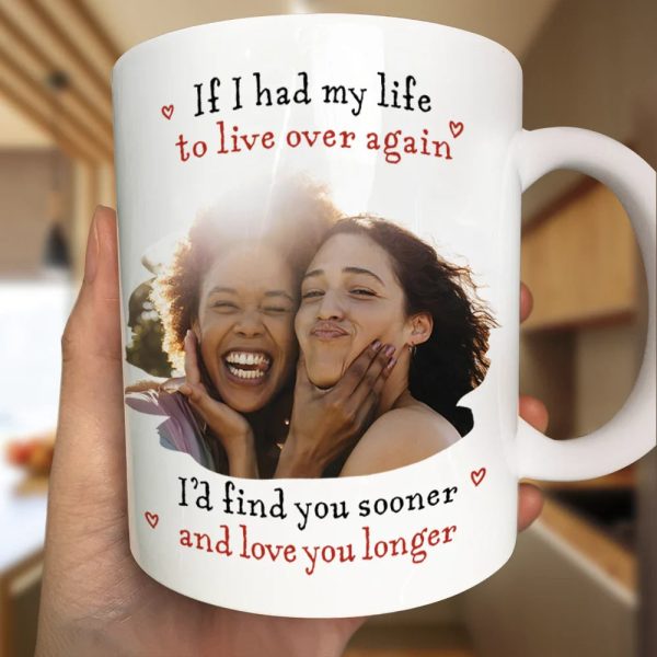 Custom Photo I'd Find You Sooner And Love You Longer - Personalized Mug