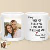 Custom Photo It Started With You And Stays With You - Couple Personalized Custom Mug - Gift For Husband Wife, Anniversary