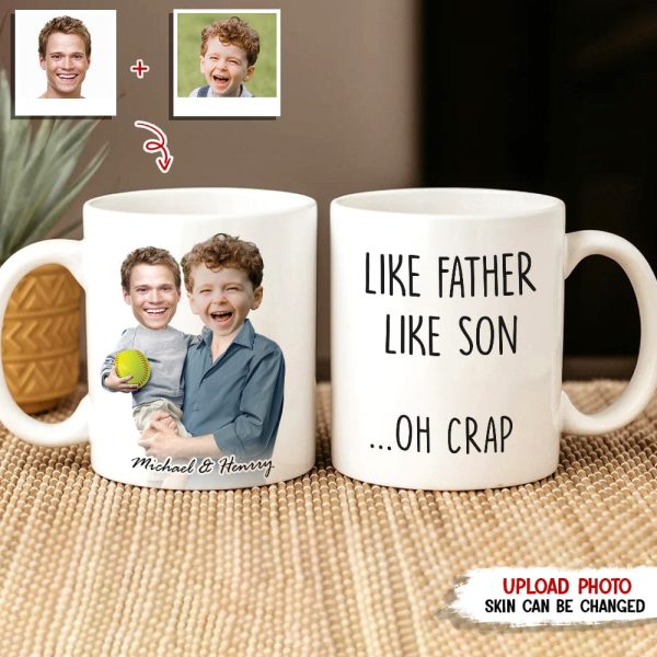 Custom Photo Like Father Like Child Family Mug N369 HN590