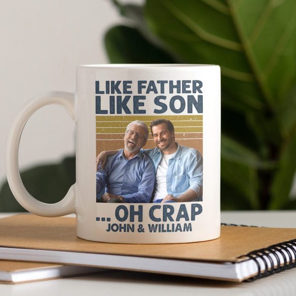 Custom Photo Like Father Like Son Family Mug N304 890313