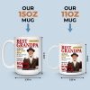 Custom Photo Magazine Mug - Personalized Birthday Gifts For Grandpa - Grandpa Makes Life Softer