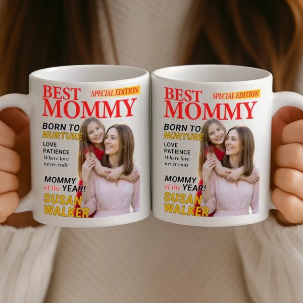 Custom Photo Magazine Mug - Personalized Birthday Gifts For Mom - Life Comes With A Mother