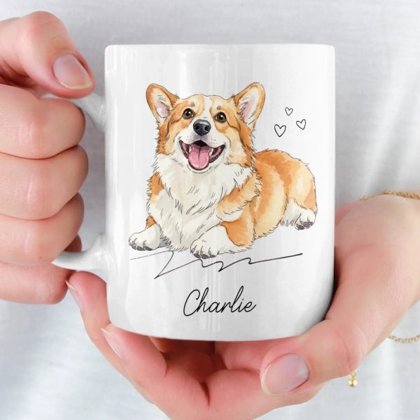 Custom Photo Mug - Personalized Christmas Birthday Gifts For Dog Cat Lovers, Dog Dad And Mom, Cat Owners - Dog Hair Is My Glitter