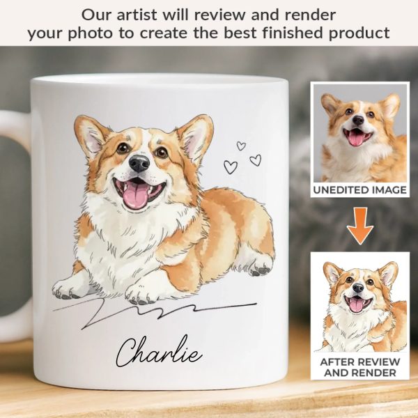 Custom Photo Mug - Personalized Christmas Birthday Gifts For Dog Cat Lovers, Dog Dad And Mom, Cat Owners - Dog Hair Is My Glitter