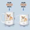 Custom Photo Mug - Personalized Christmas Birthday Gifts For Dog Cat Lovers, Dog Dad And Mom, Cat Owners - Dog Hair Is My Glitter
