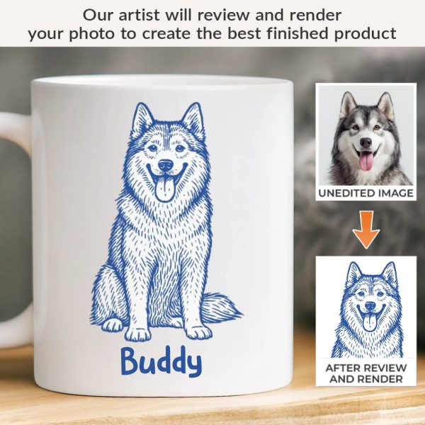 Custom Photo Mug - Personalized Christmas Birthday Gifts For Dog Cat Lovers, Dog Dad And Mom, Cat Owners - Love Begins With A Wet Nose