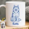 Custom Photo Mug - Personalized Christmas Birthday Gifts For Dog Cat Lovers, Dog Dad And Mom, Cat Owners - Love Begins With A Wet Nose