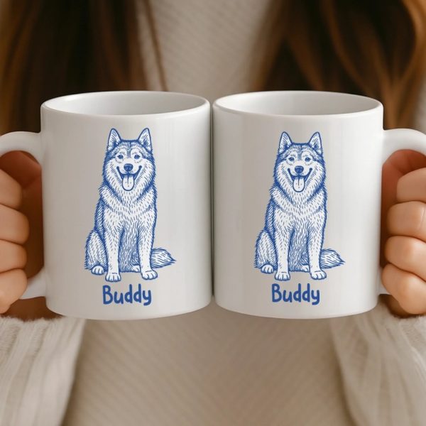 Custom Photo Mug - Personalized Christmas Birthday Gifts For Dog Cat Lovers, Dog Dad And Mom, Cat Owners - Love Begins With A Wet Nose