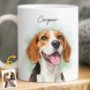 Custom Photo Mug - Personalized Christmas Birthday Gifts For Dog Cat Lovers, Dog Dad And Mom, Cat Owners - My Sunshine Pup