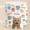 Custom Photo My Cat Runs The House, I Just Pay The Rent - Dog & Cat Personalized Custom 3D Inflated Effect Printed Mug - Gift For Pet Owners, Pet Lovers