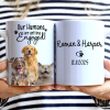 Custom Photo My Humans Are Getting Engaged Married - Personalized White Edge-to-Edge Mug