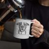 Custom Photo Pencil Drawing Dog Cat Parents Hidden Message - Personalized White Edge-to-Edge Mug