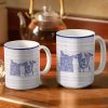 Custom Photo Pencil Drawing Dog Cat Parents Hidden Message - Personalized White Edge-to-Edge Mug