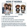 Custom Photo Pixel Art Standee Started With A Message - Personalized Mug