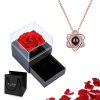 Custom Photo Projection Heart Necklace Gift Set
