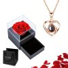 Custom Photo Projection Heart Necklace Gift Set