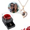 Custom Photo Projection Heart Necklace Gift Set