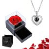 Custom Photo Projection Heart Necklace Gift Set
