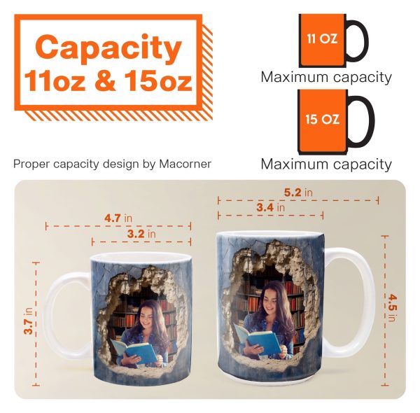 Custom Photo Reading Books - Personalized Photo Mug