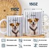Custom Photo Realistic Watercolor Art Dog Cat Stripe Colors - Personalized White Edge-to-Edge Mug