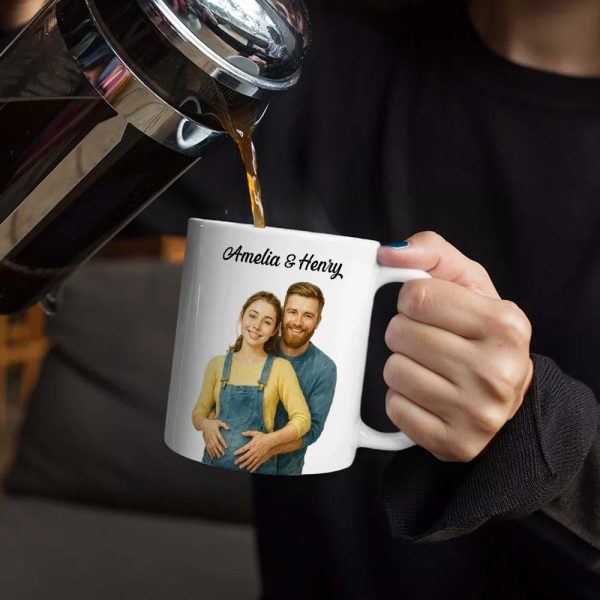 Custom Photo Realistic Watercolor Art In Case I Don't Say It Enough - Personalized White Edge-to-Edge Mug