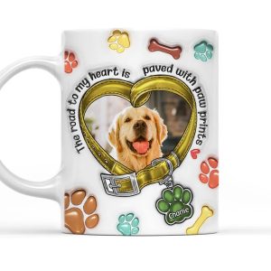 Custom Photo Road To My Heart - Personalized 3D Inflated Effect Ceramic Mug - Gift For Pet Lovers | NA94