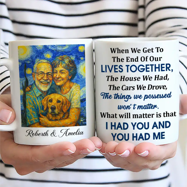 Custom Photo Starry Night Couple When We Get To The End Of Our Lives Together - Personalized Mug