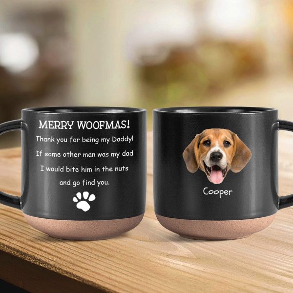 Custom Photo Thank You For Being My Daddy Dog Pottery Mug TH10 892123