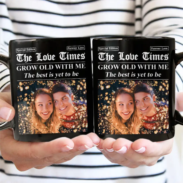 Custom Photo The Love Times Newspaper Theme - Personalized Mug