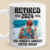 Custom Photo The World's Longest Coffee Break - Coworker Personalized Custom Mug - Appreciation, Retirement Gift For Coworkers, Work Friends, Colleagues