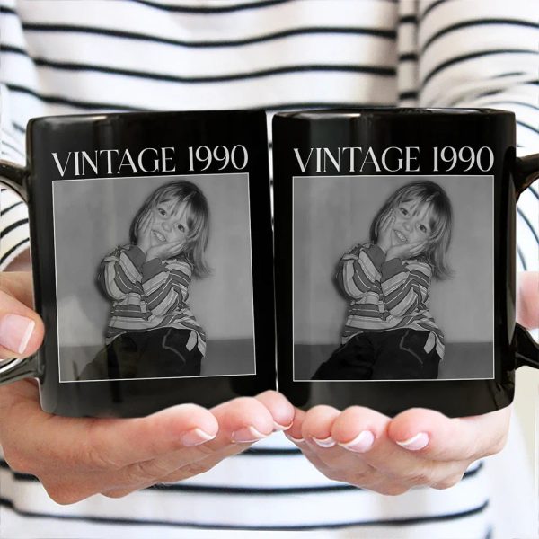 Custom Photo Vintage Image And Year - Personalized Mug