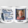 Custom Photo Your Wings Were Ready But My Heart Was Not - Memorial Personalized Custom 3D Inflated Effect Printed Mug - Sympathy Gift For Family Members