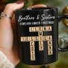 Custom Scrabble Black Mug - Personalized Christmas Birthday Gifts For Brother, Sister - Family Spelled In Joy