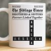 Custom Scrabble Mug - Personalized Christmas Birthday Gifts For Brother, Sister - Different Paths Same Heartbeat