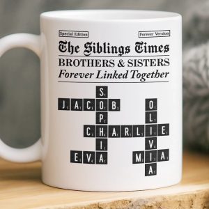 Custom Scrabble Mug - Personalized Christmas Birthday Gifts For Brother, Sister - Different Paths Same Heartbeat