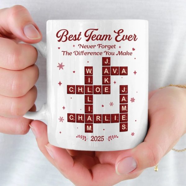 Custom Scrabble Mug - Personalized Christmas Birthday Gifts For Coworker, Work Bestie - The Dream Team, Always Custom Scrabble Mug - Personalized Christmas Birthday Gifts For Coworker, Work Bestie - The Dream Team, Always