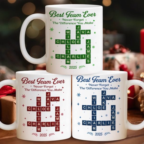 Custom Scrabble Mug - Personalized Christmas Birthday Gifts For Coworker, Work Bestie - The Dream Team, Always Custom Scrabble Mug - Personalized Christmas Birthday Gifts For Coworker, Work Bestie - The Dream Team, Always