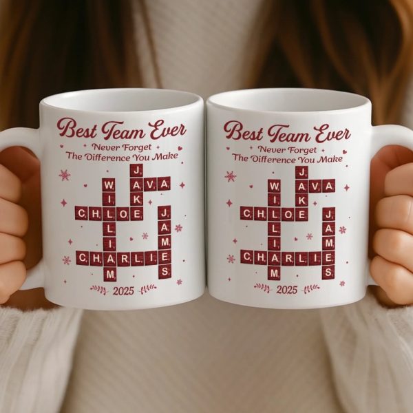 Custom Scrabble Mug - Personalized Christmas Birthday Gifts For Coworker, Work Bestie - The Dream Team, Always Custom Scrabble Mug - Personalized Christmas Birthday Gifts For Coworker, Work Bestie - The Dream Team, Always