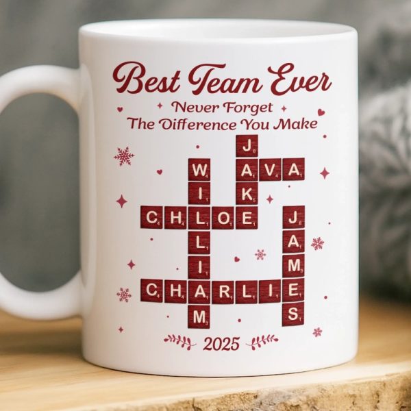 Custom Scrabble Mug - Personalized Christmas Birthday Gifts For Coworker, Work Bestie - The Dream Team, Always Custom Scrabble Mug - Personalized Christmas Birthday Gifts For Coworker, Work Bestie - The Dream Team, Always