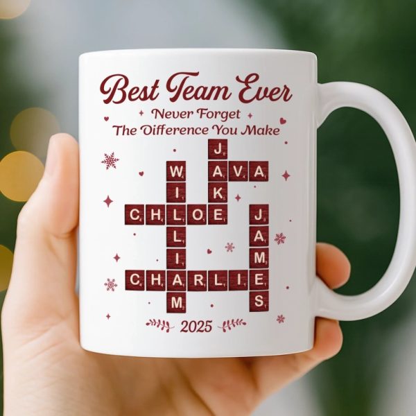 Custom Scrabble Mug - Personalized Christmas Birthday Gifts For Coworker, Work Bestie - The Dream Team, Always Custom Scrabble Mug - Personalized Christmas Birthday Gifts For Coworker, Work Bestie - The Dream Team, Always