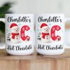 Custom Snowman Initial White Ceramic Mug for Hot Chocolate & Morning Coffee Festive Personalized Christmas Gift, Fun and Cute Winter Present