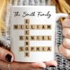 Custom Text Create Your Own Crossword Puzzle Gift For Family Friends Personalized Mug